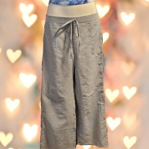 Striped Crop Pant - Size Medium